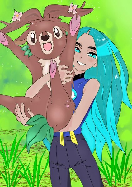 Healer of the Ocean with her gentle companion Naara (Fanart) [ENG] [ESP]  