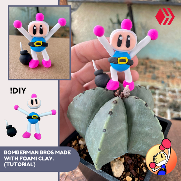 !DIY Bomberman Bros made with foami clay. (Tutorial) [ENG] [ESP]  