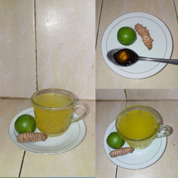 Anti-inflammatory turmeric and lemon tea with a touch of honey 