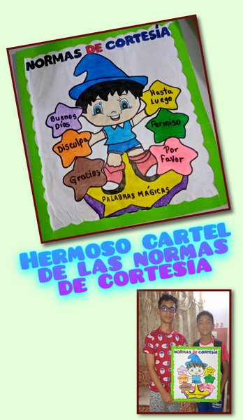(Esp/Eng) Tutorial : Cómo hacer un lindo cartel de las normas de cortesía / Tutorial : How to make a nice poster of politeness rules  
