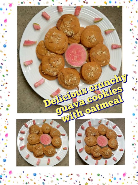 (Esp/Eng) Deliciosas galletas crujientes de guayaba  con avena,fácil de preparar / Delicious crunchy guava cookies with oatmeal, easy to prepare 