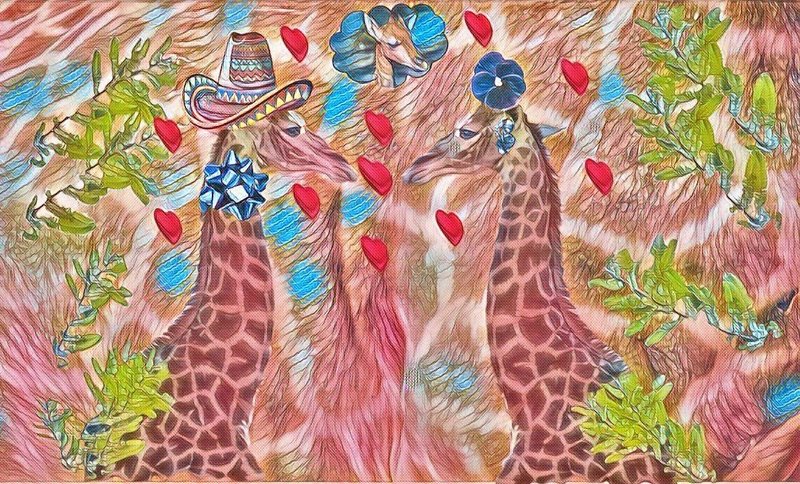 Animal Charity project 🎨🐶🐱 by @ravenmus1c: Giraffe Love