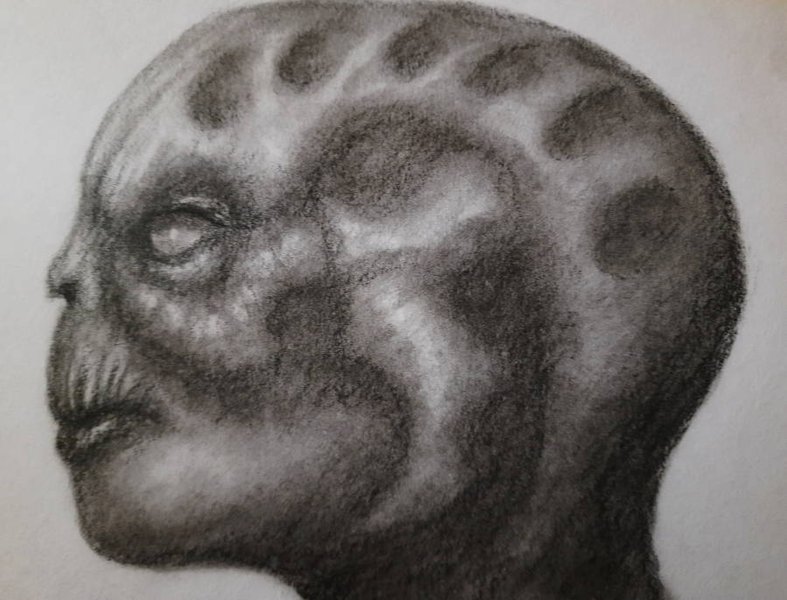 Horror style character sketch