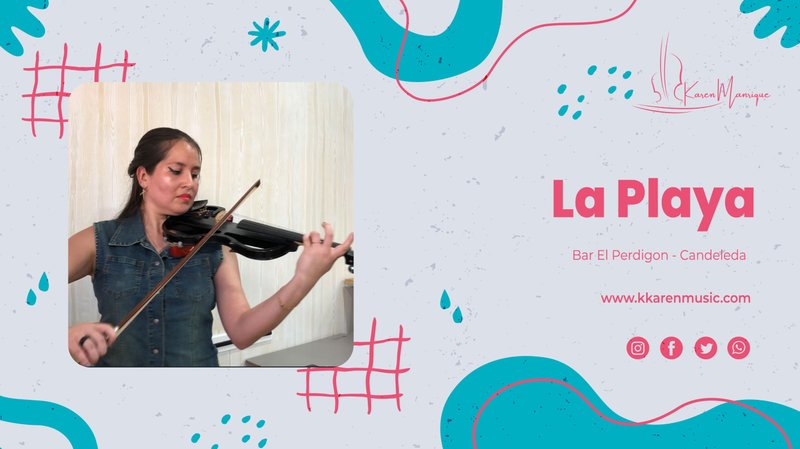[ESP/ENG] La Playa | Paella y Música en Bar El Perdigón 🎶🥘 - Karen Manrique [Cover Violín 🎻]