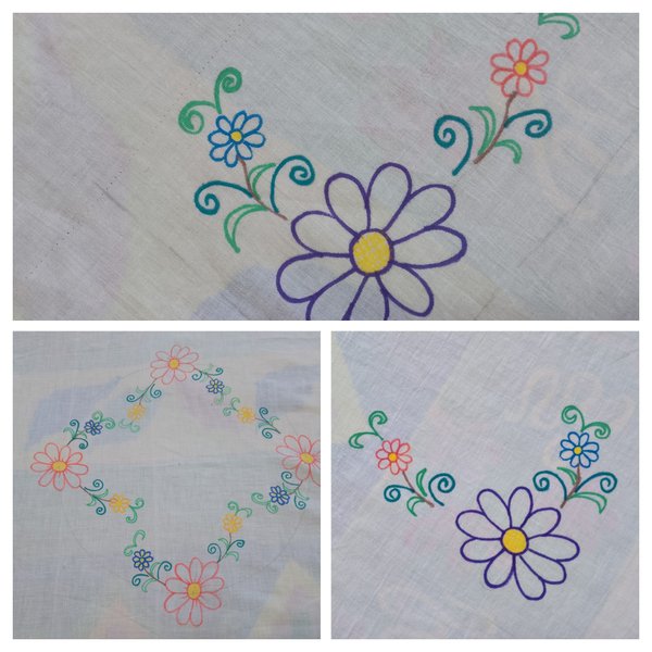 Curtain Transformed Into Tablecloth / Cortina Transformada En Mantel