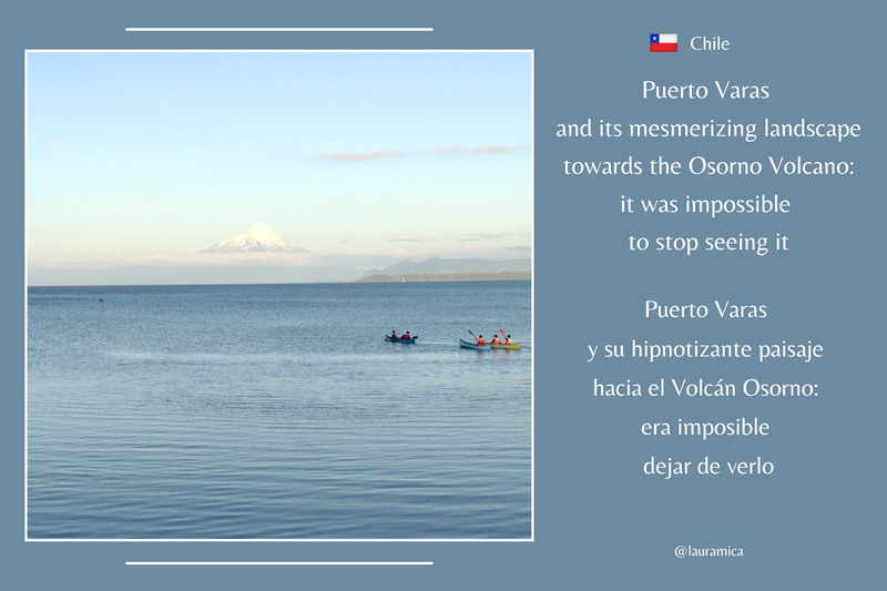 Chile - Puerto Varas and its mesmerizing landscape towards the Osorno Volcano: it was impossible to stop seeing it. / Puerto Varas y su hipnotizante paisaje hacia el Volcán Osorno: era imposible dejar de verlo. 😃❤️