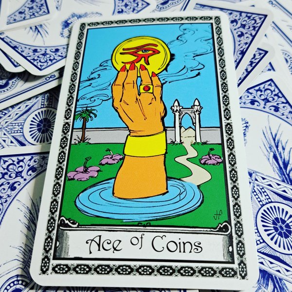 Ace of Coins / Pentacles - Good fortune, Success, Prosperity, New Beginnings. 