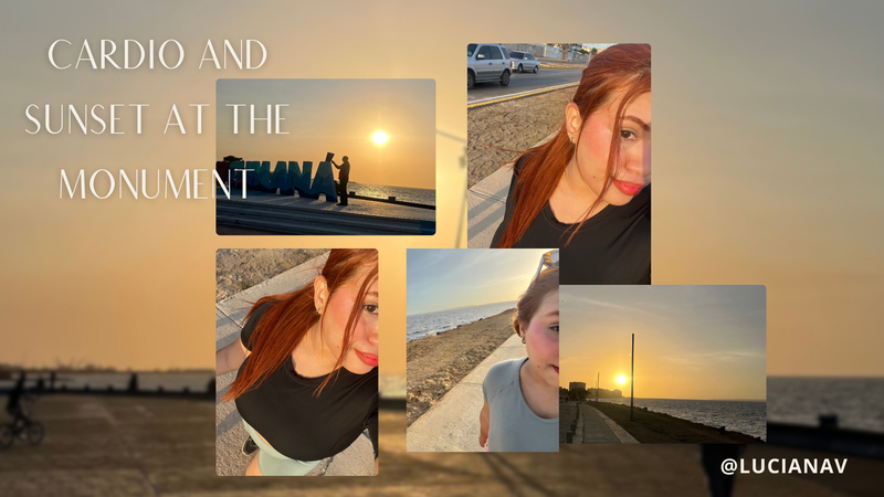 Cardio and sunset at the monument