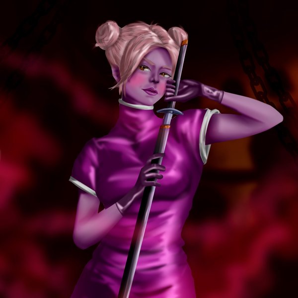 Digital Art | Keiko finds her ancestor's magic sword