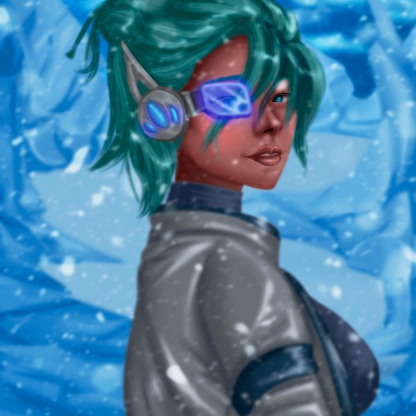 Holozing Fan Art | A wounded Dragon (Glacion) and an Ocean Healer to his rescue