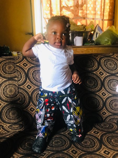 DIY on how I made cargo Ankara pant with side pocket for my beautiful daughter( first attempt )
