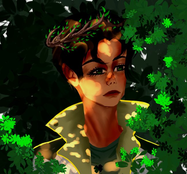 Holozing fanart - male forest healer
