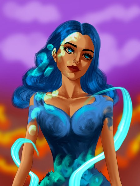 Holozing fanart - female ocean healer