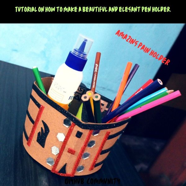 Tutorial on how to make a beautiful and elegant pen holder.