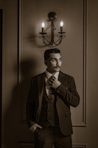 Elegance in Monochrome: A Gentleman’s Poise