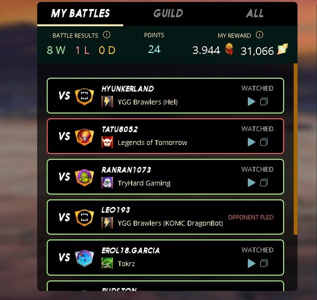 Another Brawl ended today and opening 5 gladius cases
