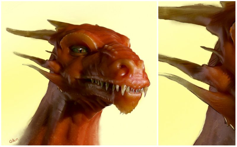 Don't you just wanna boop that nose? Okin makes Dragon Art.