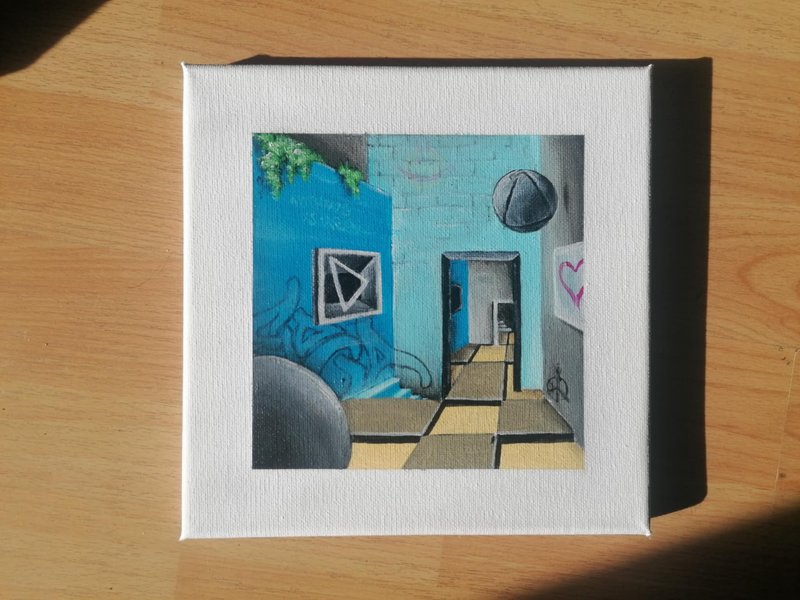 AMAZING LITTLE ACRYLIC CANVAS WORK WITH A LOT OF LOVELY DETAILS by edga - edgasworld 