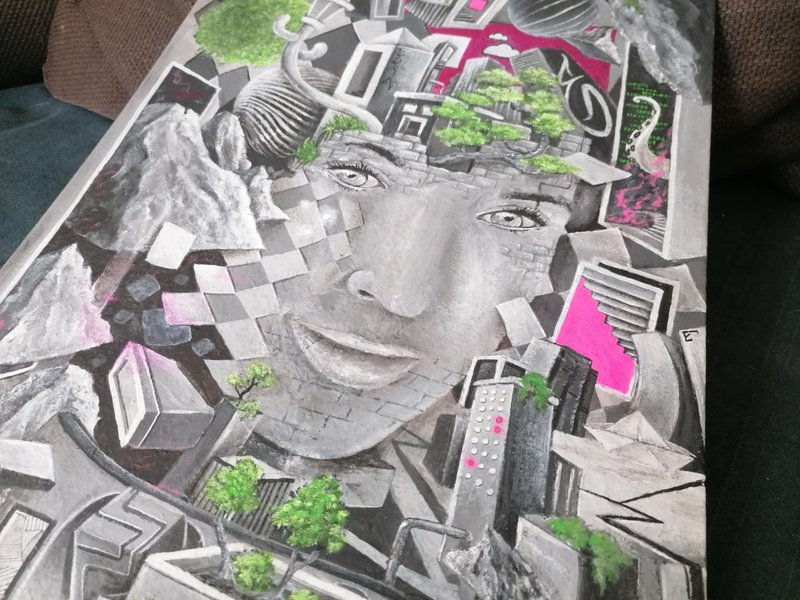 CRAZY SURREAL ACRYLIC CANVAS BECOMES ALIVE WITH SOME KICKING COLORS by edga - edgasworld 