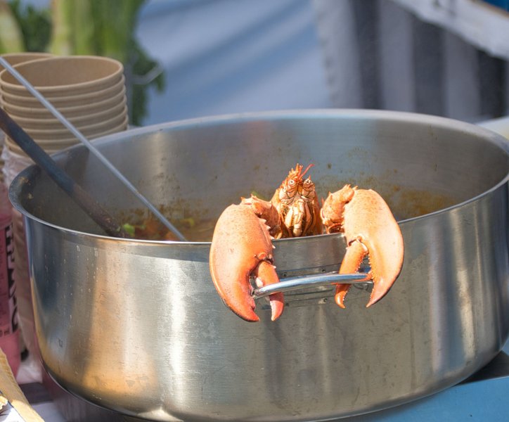 Streetfood festival in a small town