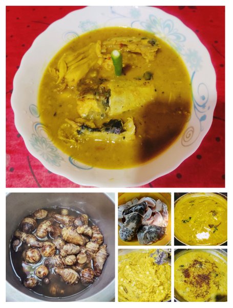 Homemade Cooking!Kochur Dal Recipe with Delicious Rui Fish Head.
