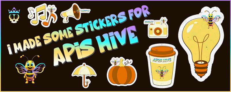 I made some Stickers for APIS HIVE 🎨 | Speed up Your Hive Journey and Gamify Your Growth! 🐝