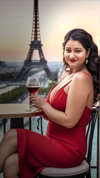 Ai self-portrait: Paris dreams 💕💕💕