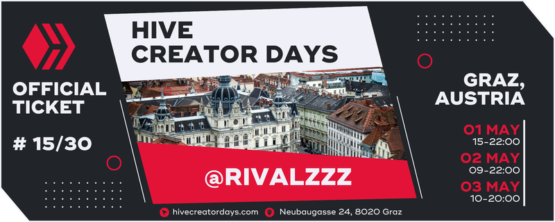 Hive Creator Days in Graz, Austria - i got my Ticket!