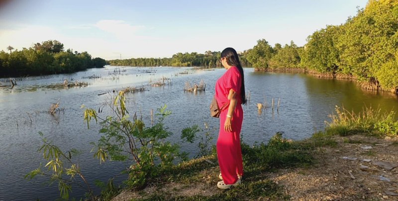 "Wednesday Walk with My Daughter To The Neighborhood  Fishpond  and The Mangrove Trees"
