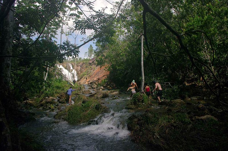 Crystalline waterfall
