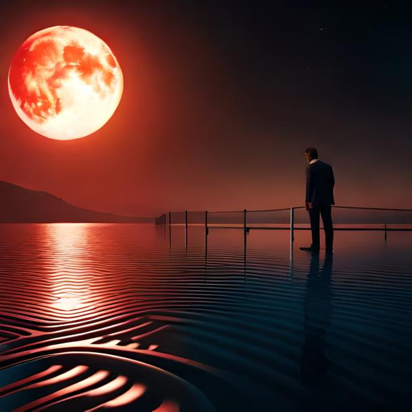 A man walk in to the moon