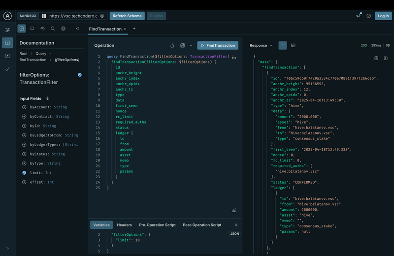VSC Mainnet API