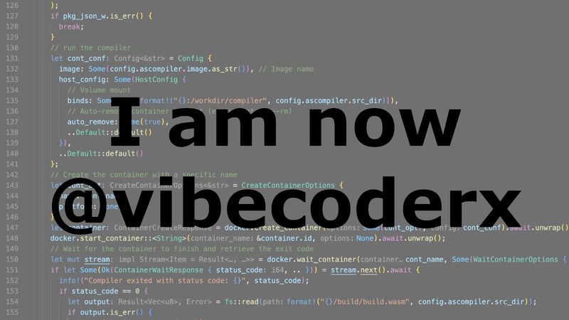I am now @vibecoderx