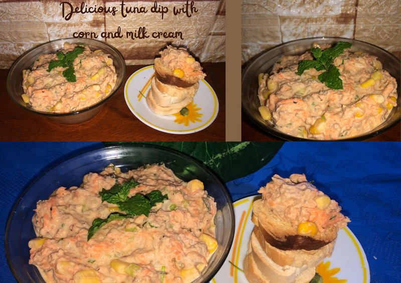  Delicious tuna dip with corn and milk cream [Esp-Eng]
