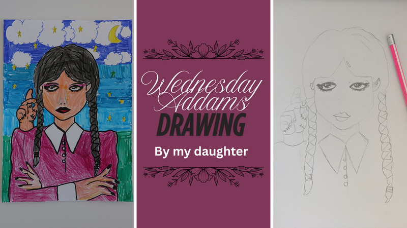Wednesday Addams - Artwork By My Daughter