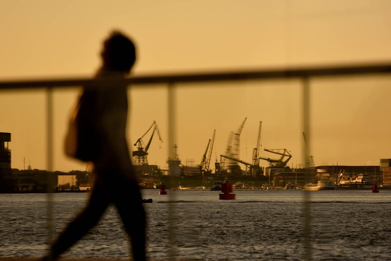 Sunset at the Waterfront Amsterdam.