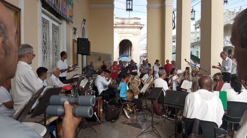 Concert music and books in the middle of the street for free. What a privilege.
