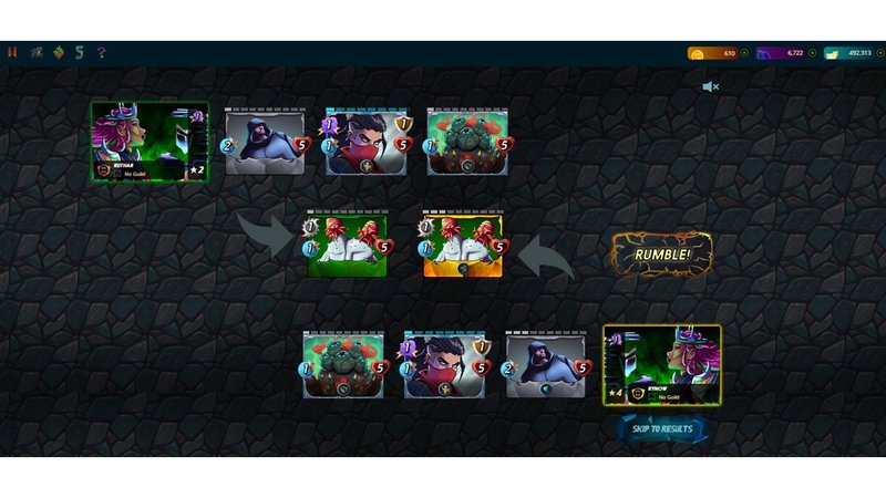 Splintelands Battle:   Two players choose the same team.