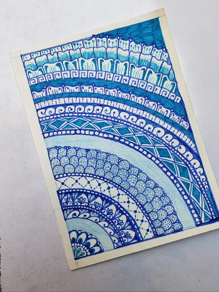 Beyond Laziness Blue Mandala Art | Creative Sunday 