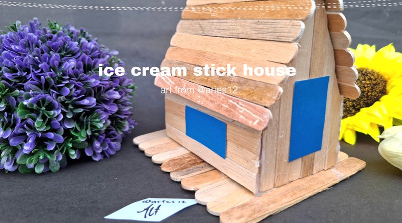Unique and beautiful house made from ice cream sticks