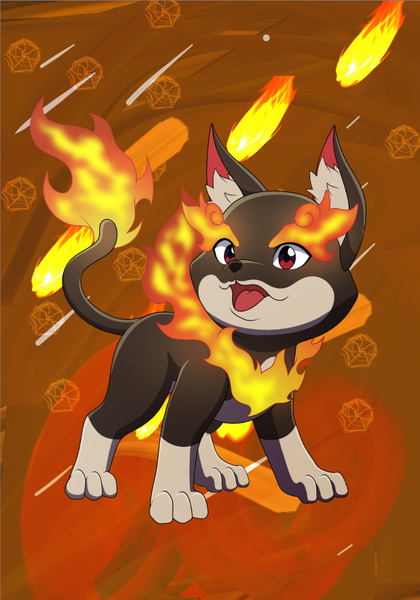 Holozing Poster Designing Contest: Fire Wolf