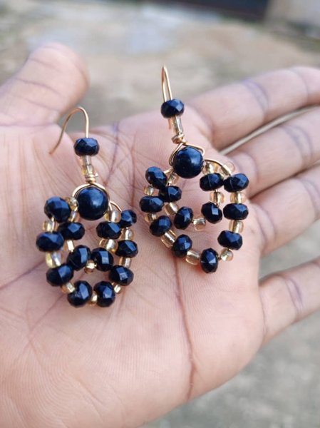 Diy crystal earrings for myself.k
