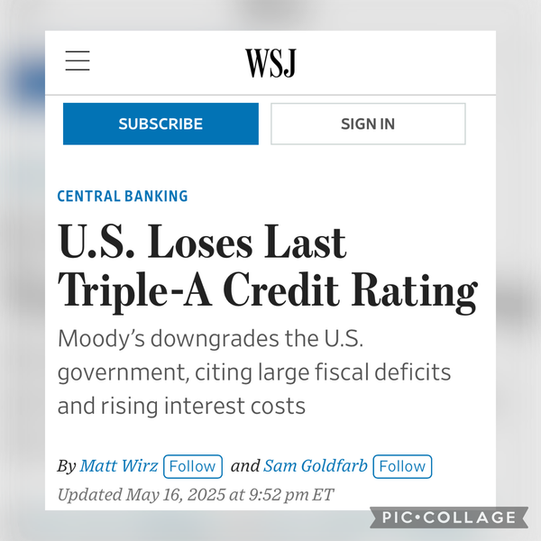 USA loses Moody's AAA credit rating - A danger for the stock market next week?