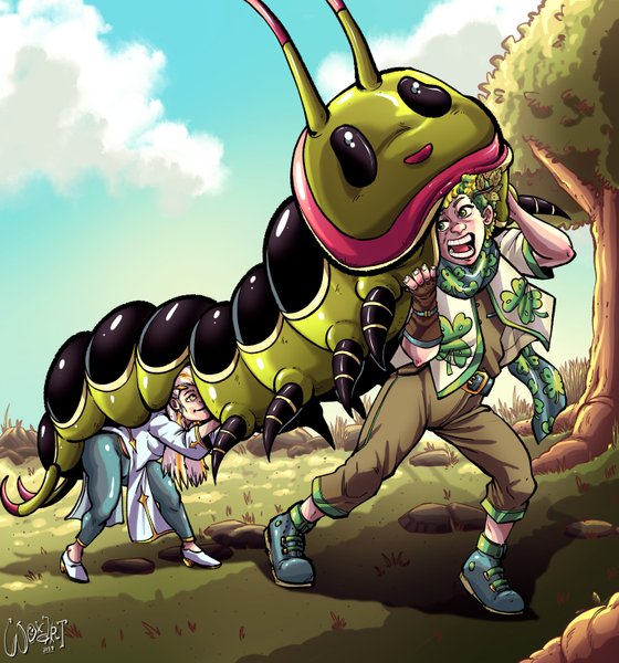 Lion Dance Larvie played by Forest Healer and Light Healer, Holozing Fanart