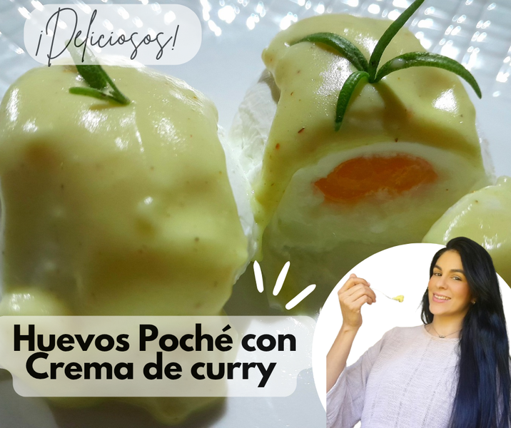 Deliciosos Huevos Poché con Crema de Curry[ Esp/Eng]