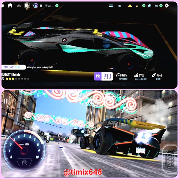 The BUGATTI Bolide Event On NFS Mobile.