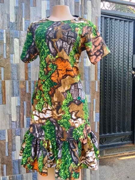 I used a vintage fabric to make a dress for myself.