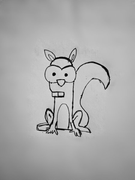 The funny Squirrel Drawing