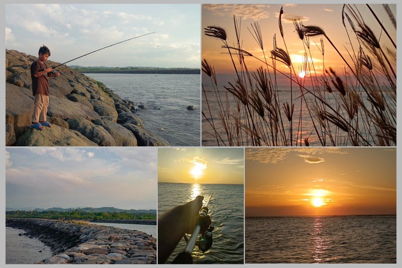 A journey that brings happiness // Taking the youngest brother to the tip of Peudada Rock to fishing and enjoy the beautiful sunset