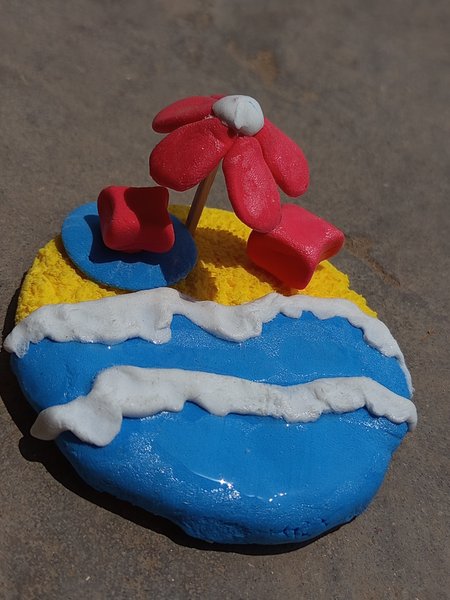 Peaceful Beach view with clay/ Diyhub 